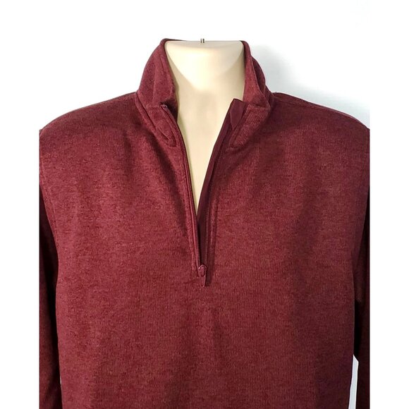 J CREW Men's Burgundy 1/4-Zip  Pull-over Long Sleeve Sweater Size Large 1573 - Picture 4 of 10